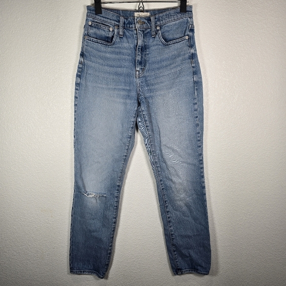 Madewell The High Rise Slim‎ Boyjean in Neal Wash: Tencel Denim Edition Size 25 - Picture 1 of 10